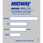 Midway serial number label