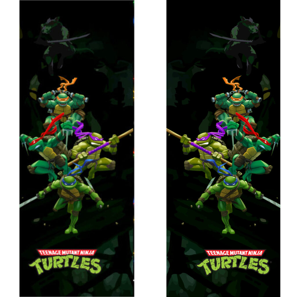 TMNT Bartop Arcade Side Art Arcade Cabinet Graphics Marquee CPO