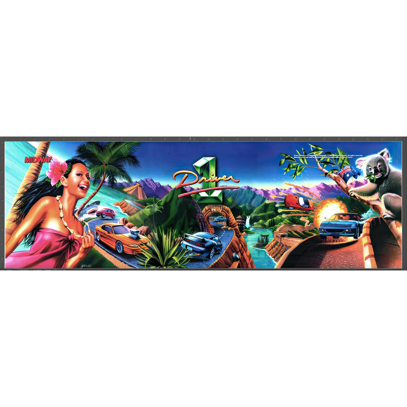 Cruisin (Cruis'n) World Marquee-Driver 1 - GameOnGrafix