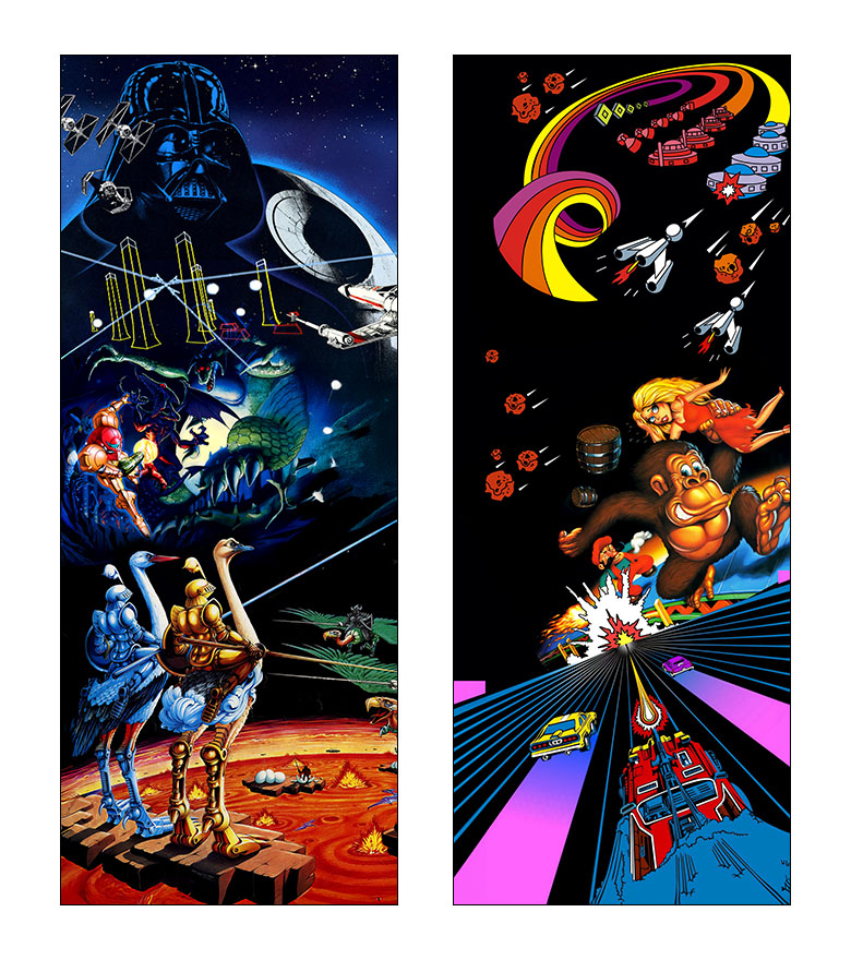 Arcade Classics Retro Side Art - GameOnGrafix