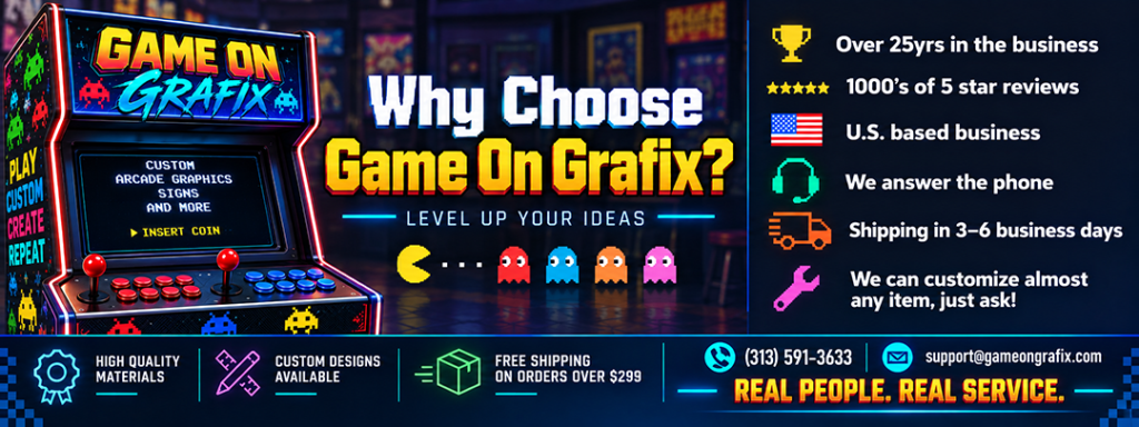 Custom Arcade Cabinet Graphics & Side Art | GameOnGrafix